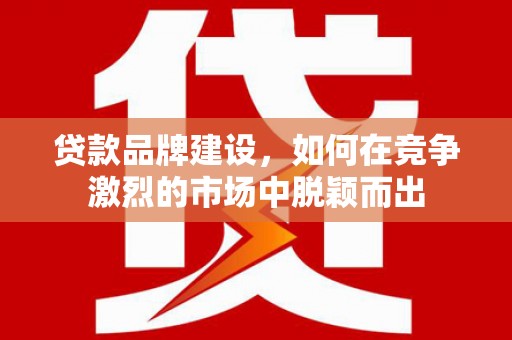 白玉贷款品牌建设，如何在竞争激烈的市场中脱颖而出