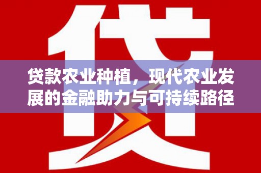 白玉贷款农业种植，现代农业发展的金融助力与可持续路径