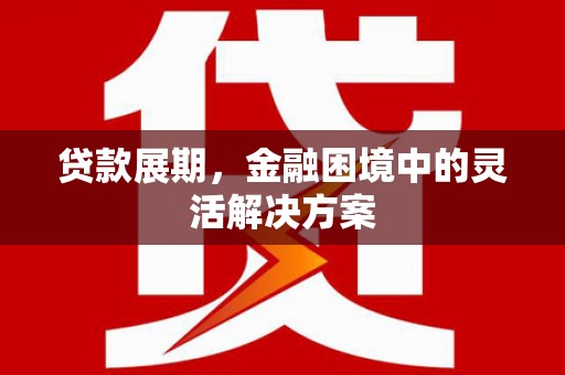 白玉贷款展期，金融困境中的灵活解决方案