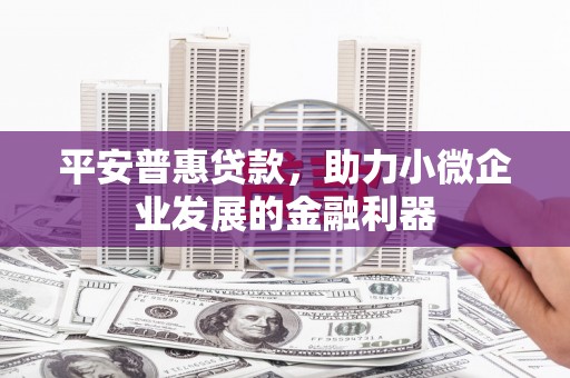 白玉平安普惠贷款，助力小微企业发展的金融利器