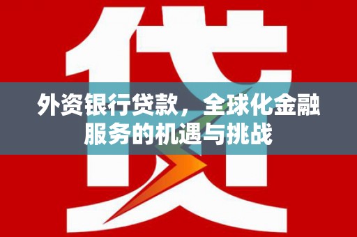 白玉外资银行贷款，全球化金融服务的机遇与挑战