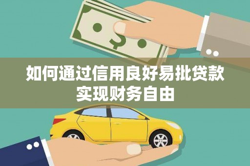 白玉如何通过信用良好易批贷款实现财务自由
