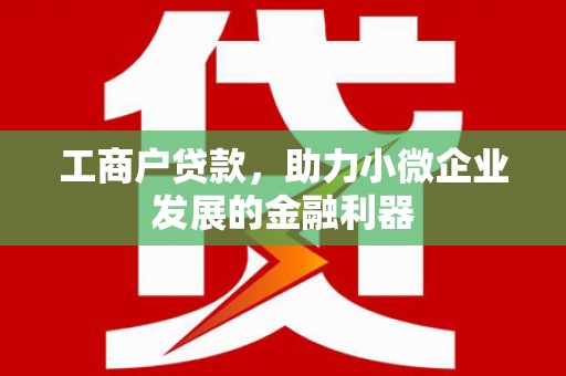 白玉工商户贷款，助力小微企业发展的金融利器
