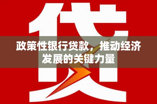 白玉政策性银行贷款，推动经济发展的关键力量