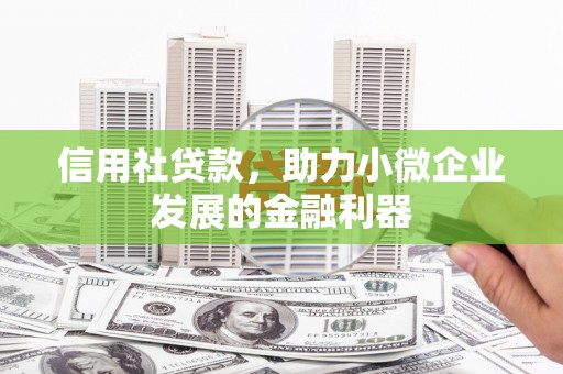 白玉信用社贷款，助力小微企业发展的金融利器