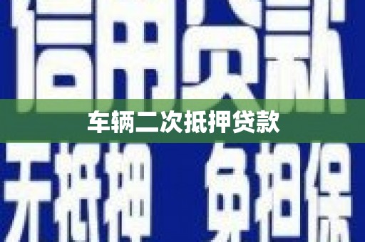 白玉车辆二次抵押贷款